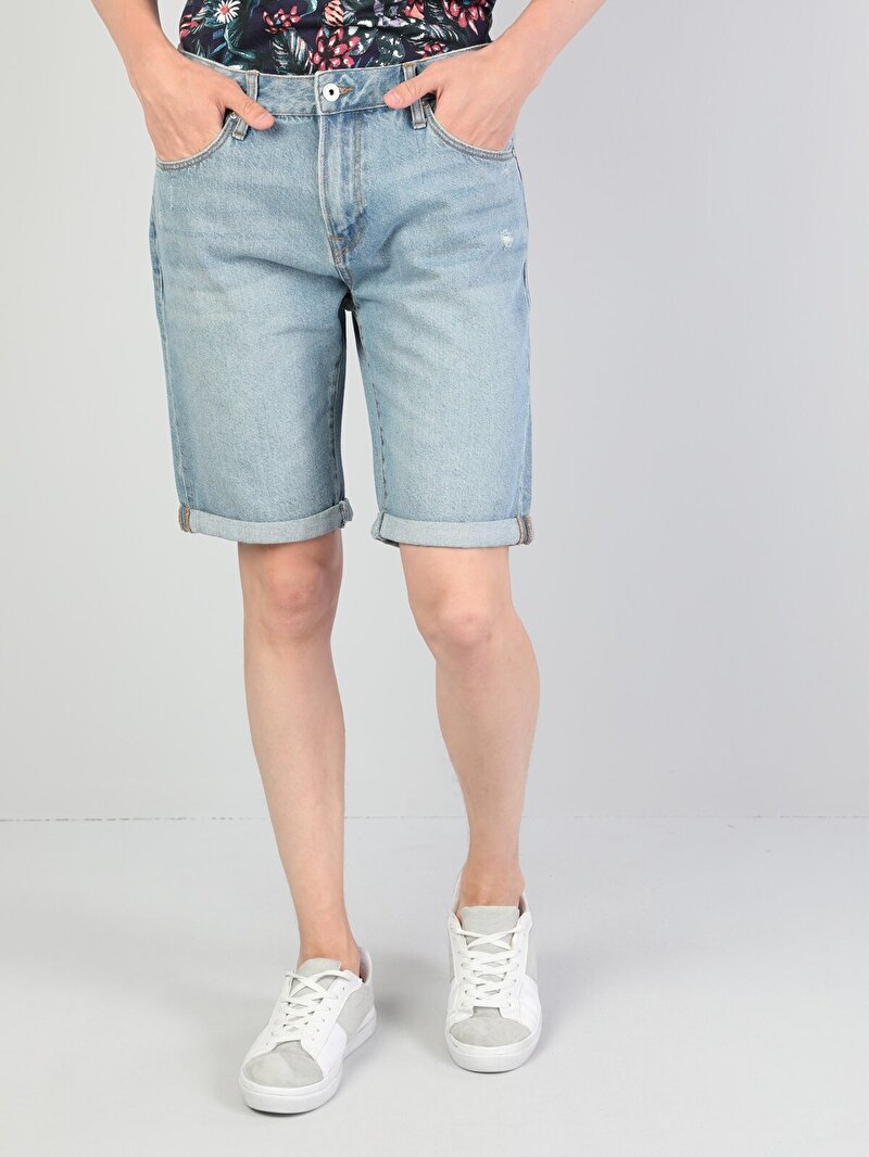 Показати інформацію про Джинсові Шорти Чоловічі Блакитні Cl1042720