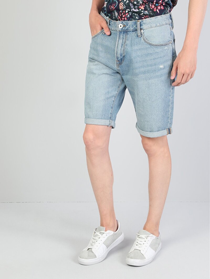 Показати інформацію про Джинсові Шорти Чоловічі Блакитні Cl1042720