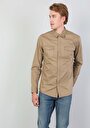 thumb-Показати інформацію про Сорочка З Довгим Рукавом Чоловіча Коричнева  Cl1046446