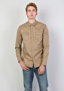 thumb-Показати інформацію про Сорочка З Довгим Рукавом Чоловіча Коричнева  Cl1046446