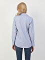 thumb-Показати інформацію про Сорочка З Довгим Рукавом Жіноча Синя Вузького Крою Cl1047930