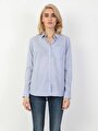 thumb-Показати інформацію про Сорочка З Довгим Рукавом Жіноча Синя Вузького Крою Cl1047930