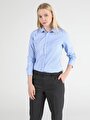 thumb-Показати інформацію про Сорочка З Довгим Рукавом Жіноча Синя Супер Вузького Крою Cl1047928
