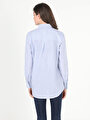 thumb-Показати інформацію про Сорочка З Довгим Рукавом Жіноча Блакитна  Cl1050677