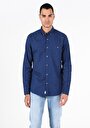 thumb-Показати інформацію про Сорочка З Довгим Рукавом Чоловіча Синя  Cl1050035