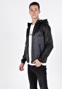 thumb-Показати інформацію про Куртка З Еко-шкіри Чоловіча Чорна  Cl1050094