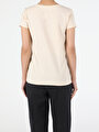 thumb-Показати інформацію про Футболка Жіноча Бежева Класичного Крою Cl1052427