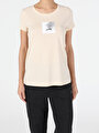 thumb-Показати інформацію про Футболка Жіноча Бежева Класичного Крою Cl1052427