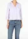 thumb-Показати інформацію про Сорочка З Довгим Рукавом Жіноча Фіолетова  Cl1053050