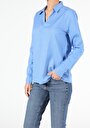 thumb-Показати інформацію про Сорочка З Довгим Рукавом Жіноча Блакитна  Cl1052370