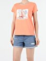 thumb-Показати інформацію про Футболка Жіноча Коралова Класичного Крою Cl1054398