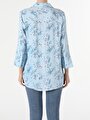 thumb-Показати інформацію про Сорочка З Довгим Рукавом Жіноча Блакитна  Cl1054201