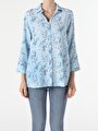 thumb-Показати інформацію про Сорочка З Довгим Рукавом Жіноча Блакитна  Cl1054201