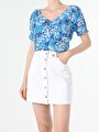 thumb-Показати інформацію про Сорочка З Коротким Рукавом Жіноча Блакитна  Cl1054188