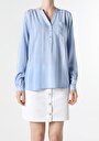thumb-Показати інформацію про Сорочка З Довгим Рукавом Жіноча Блакитна  Cl1047842