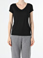 thumb-Показати інформацію про Футболка З Коротким Рукавом Жіноча Чорна  Cl1052411