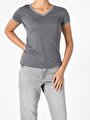 thumb-Показати інформацію про Футболка З Коротким Рукавом Жіноча Сіра  Cl1056383