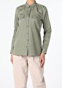 thumb-Показати інформацію про Сорочка З Довгим Рукавом Жіноча Зелена  Cl1056486
