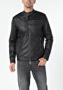 thumb-Показати інформацію про Куртка З Еко-шкіри Чоловіча Чорна  Cl1052389