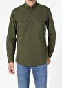 thumb-Показати інформацію про Сорочка З Довгим Рукавом Чоловіча Зелена  Cl1055648