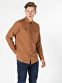 thumb-Показати інформацію про Сорочка З Довгим Рукавом Чоловіча Коричнева  Cl1050210