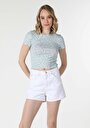 thumb-Показати інформацію про Футболка З Коротким Рукавом Жіноча Блакитна  Cl1058123