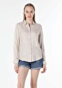 thumb-Показати інформацію про Сорочка З Довгим Рукавом Жіноча Бежева  Cl1048443