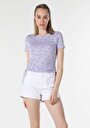 thumb-Показати інформацію про Футболка З Коротким Рукавом Жіноча Фіолетова  Cl1058124