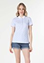 thumb-Показати інформацію про Футболка З Коротким Рукавом Жіноча Блакитна  Cl1058160