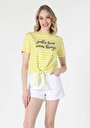 thumb-Показати інформацію про Футболка З Коротким Рукавом Жіноча Жовта  Cl1058416