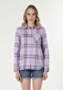 thumb-Показати інформацію про Сорочка З Довгим Рукавом Жіноча Фіолетова  Cl1057267