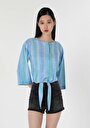 thumb-Показати інформацію про Сорочка З Довгим Рукавом Жіноча Блакитна  Cl1058746