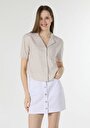 thumb-Показати інформацію про Сорочка З Коротким Рукавом Жіноча Бежева  Cl1059360