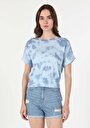 thumb-Показати інформацію про Футболка З Коротким Рукавом Жіноча Блакитна  Cl1058798