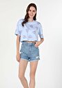 thumb-Показати інформацію про Футболка З Коротким Рукавом Жіноча Блакитна  Cl1058926