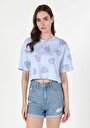 thumb-Показати інформацію про Футболка З Коротким Рукавом Жіноча Блакитна  Cl1058926