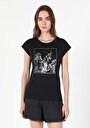 thumb-Показати інформацію про Футболка З Коротким Рукавом Жіноча Чорна  Cl1058978