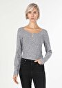 thumb-Показати інформацію про Футболка З Довгим Рукавом Жіноча Сіра  Cl1059797