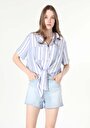 thumb-Показати інформацію про Сорочка З Коротким Рукавом Жіноча Блакитна  Cl1058758