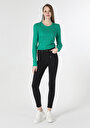 thumb-Показати інформацію про Футболка З Довгим Рукавом Жіноча Зелена  Cl1061930