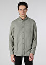 thumb-Показати інформацію про Сорочка З Довгим Рукавом Чоловіча Зелена  Cl1062133
