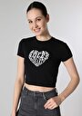 thumb-Показати інформацію про Футболка З Коротким Рукавом Жіноча Чорна  Cl1064001