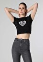 thumb-Показати інформацію про Футболка З Коротким Рукавом Жіноча Чорна  Cl1064001