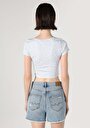thumb-Показати інформацію про Футболка З Коротким Рукавом Жіноча Блакитна  Cl1064286