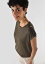 thumb-Показати інформацію про Футболка З Коротким Рукавом Жіноча Зелена  Cl1062522