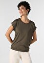 thumb-Показати інформацію про Футболка З Коротким Рукавом Жіноча Зелена  Cl1062522