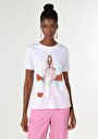 thumb-Показати інформацію про Футболка З Коротким Рукавом Жіноча Біла  Cl1063828