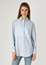 thumb-Показати інформацію про Сорочка З Довгим Рукавом Жіноча Блакитна  Cl1062916