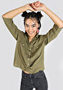 thumb-Показати інформацію про Сорочка З Довгим Рукавом Жіноча Зелена  Cl1063860