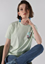 thumb-Показати інформацію про Футболка З Коротким Рукавом Жіноча Зелена  Cl1063227